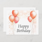 Happy birthday briefkaarten (Voorkant / Achterkant)
