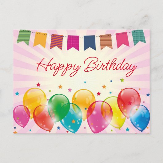 Happy birthday briefkaarten (Voorkant)