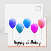 Happy birthday briefkaarten (Voorkant / Achterkant)