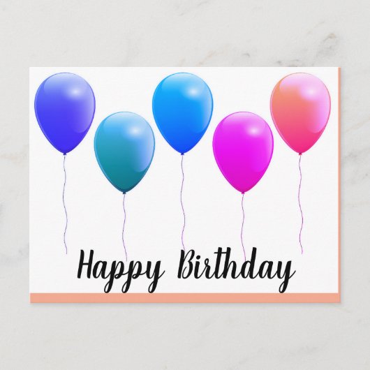 Happy birthday briefkaarten (Voorkant)