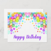 Happy birthday briefkaarten (Voorkant / Achterkant)