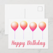 Happy birthday briefkaarten (Voorkant / Achterkant)