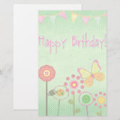 Happy Birthday Briefpapier (Voorkant / Achterkant)