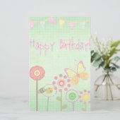Happy Birthday Briefpapier (Staand voorkant)