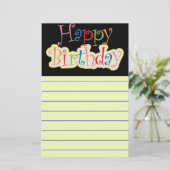 Happy Birthday Briefpapier (Staand voorkant)