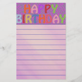Happy Birthday Briefpapier (Voorkant)