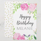 Happy Birthday Briefpapier (Voorkant / Achterkant)