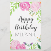 Happy Birthday Briefpapier (Voorkant)