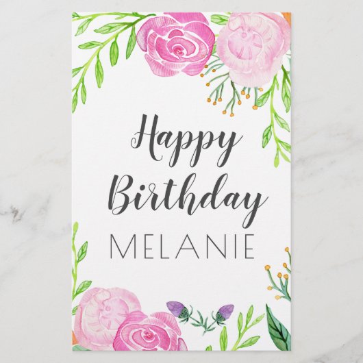 Happy Birthday Briefpapier (Voorkant)