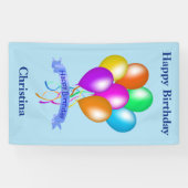 Happy Birthday Bright Bunch Colorful Balloons Spandoek (Horizontaal)