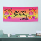 Happy Birthday Bright Colorful Cheerful Sweet Spandoek (Beurs)