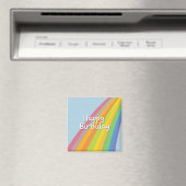 Happy Birthday Bright & Colorful Rainbow Magneet (Insitu (Vaatwasser))
