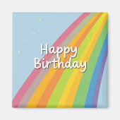 Happy Birthday Bright & Colorful Rainbow Magneet (Voorkant)