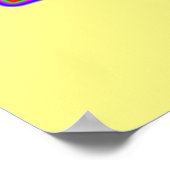 Happy Birthday Bright Omlijnde Tekst met Naam Poster (Hoek)