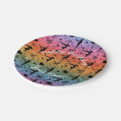 Happy Birthday bright rainbow glitter gymnastiek Papieren Bordje (Gekanteld)