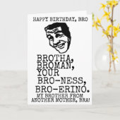 HAPPY BIRTHDAY BRO BESTSELLING FUNNY BRA BRAH KAART (Gele Bloem)