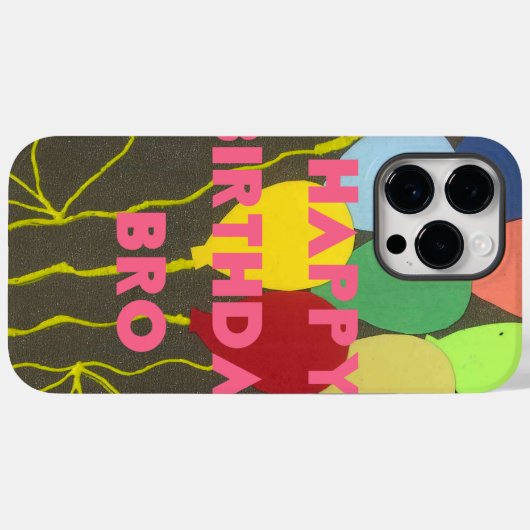 Happy Birthday Bro Case-Mate iPhone Case (Achterkant (horizontaal))