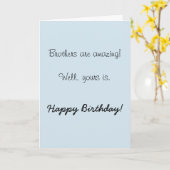 Happy Birthday Brother Amazing Humor Funny Kaart (Gele Bloem)