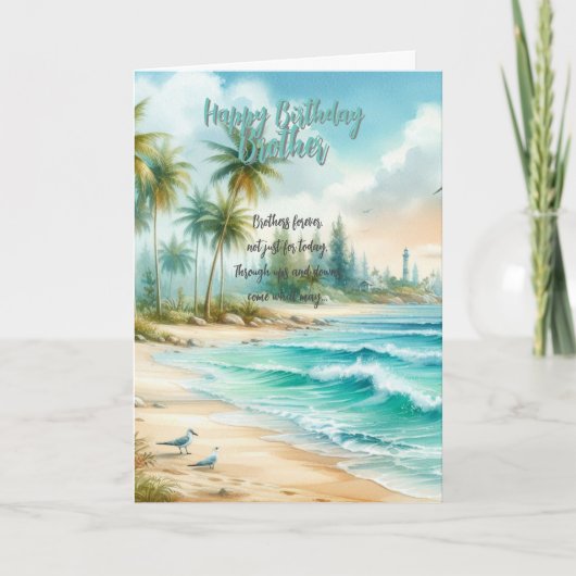 Happy Birthday Brother Bedankkaart (Voorkant)