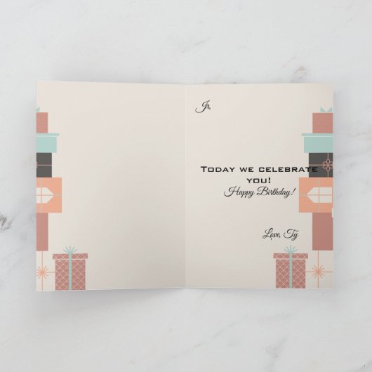 Happy Birthday Brother Card Kaart (Binnen)