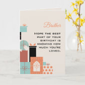 Happy Birthday Brother Card Kaart (Gele Bloem)