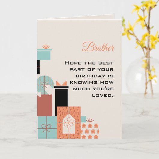 Happy Birthday Brother Card Kaart (Gele Bloem)