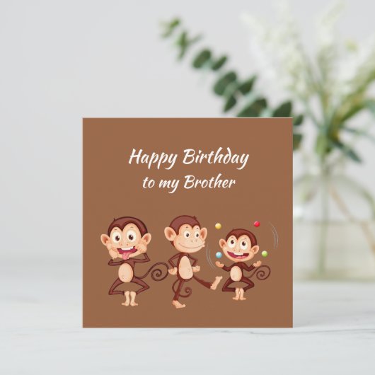 Happy Birthday Brother Celebrate any way you want Kaart (Staand voorkant)