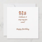 Happy Birthday Brother Celebrate any way you want Kaart (Achterkant)