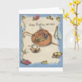  Happy Birthday Brother Dapper - Gegevens Kaart (Gele Bloem)