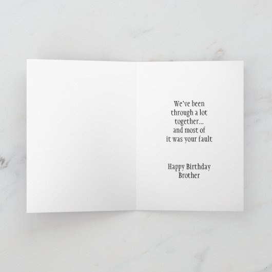 Happy Birthday Brother Funny Dog Humor Kaart (Binnen)