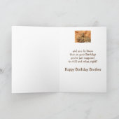 Happy Birthday Brother Funny Squirrel Relax Kaart (Binnen)