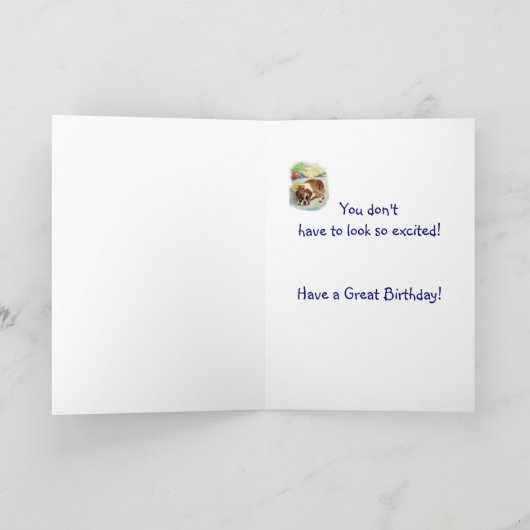 Happy Birthday Brother Haal veel te veel Humor Box Kaart (Binnen)