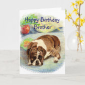 Happy Birthday Brother Haal veel te veel Humor Box Kaart (Gele Bloem)