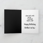 Happy Birthday Brother-in-Law Humor Kaart (Binnen)