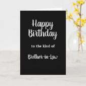 Happy Birthday Brother-in-Law Humor Kaart (Gele Bloem)