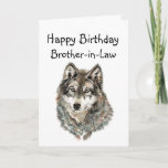 Happy Birthday Brother-in-Law Humor Wolf, Wolven Kaart<br><div class="desc">Geweldig afbeelding voor schoonbroer die van wolven of dieren houdt met een humoristisch citaat dat trouw en geweldig is om mee te hobbelen</div>