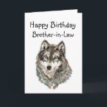 Happy Birthday Brother-in-Law Humor Wolf, Wolven Kaart<br><div class="desc">Geweldig afbeelding voor schoonbroer die van wolven of dieren houdt met een humoristisch citaat dat trouw en geweldig is om mee te hobbelen</div>