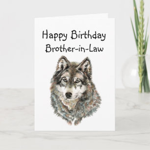 Happy Birthday Brother-in-Law Humor Wolf, Wolven Kaart