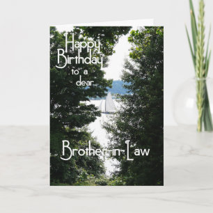 Happy Birthday Brother-in-Law/Sailing-boot Kaart