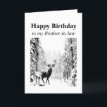 Happy Birthday Brother-in-law Vintage Stag, Deer Kaart<br><div class="desc">Happy Birthday Brother-in-law Vintage Stag,  Deer Animal,  Wildlife,  Natuur</div>