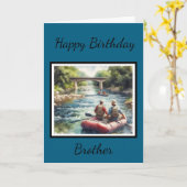 Happy Birthday Brother/Inside Wenskaart Kaart (Gele Bloem)