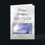 Happy Birthday Brother Kaart<br><div class="desc">Digitaal kunstzeilschip.</div>