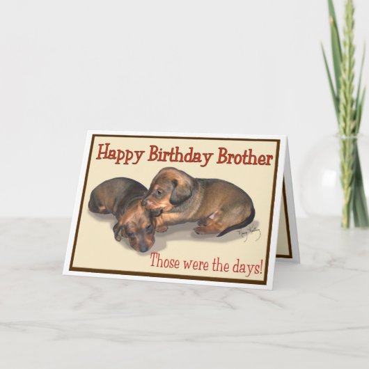 Happy Birthday Brother Kaart (Voorkant)