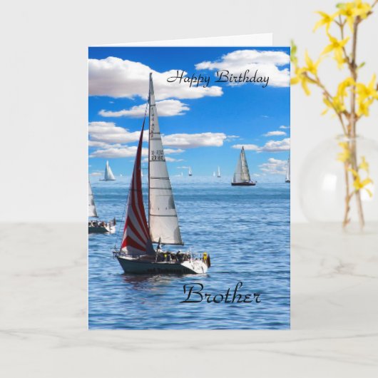Happy Birthday Brother Kaart (Gele Bloem)