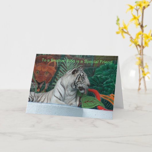 Happy Birthday Brother Kaart (Gele Bloem)