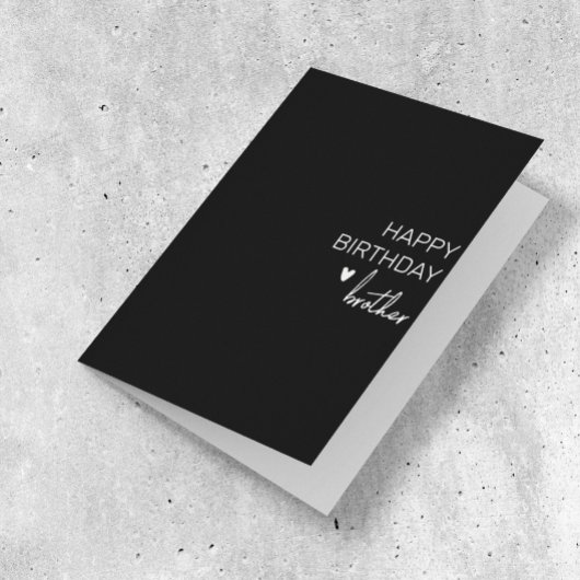 Happy Birthday Brother minimalistisch Eenvoudig Kaart