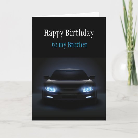 Happy Birthday Brother New Car Exciting Card Kaart (Voorkant)