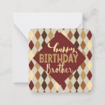 Happy Birthday Brother note card Notitiekaartje<br><div class="desc">Happy Birthday Brother note card</div>