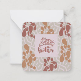 Happy Birthday Brother Note-kaart Notitiekaartje