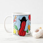 Happy Birthday Brother op klassieke witte koffie m Koffiemok<br><div class="desc">Happy Birthday, Broeder, klassieke witte koffie mok. Hand getekend, cartoon stijl, ballonnen voor broeder. Om te personaliseren, verwijder de tekst en vervang deze door uw eigen tekst. Kies een lettergrootte, stijl en kleur om uw bericht te schrijven naar uw speciale iemand voor uw speciale viering. Maak het je eigen. De...</div>
